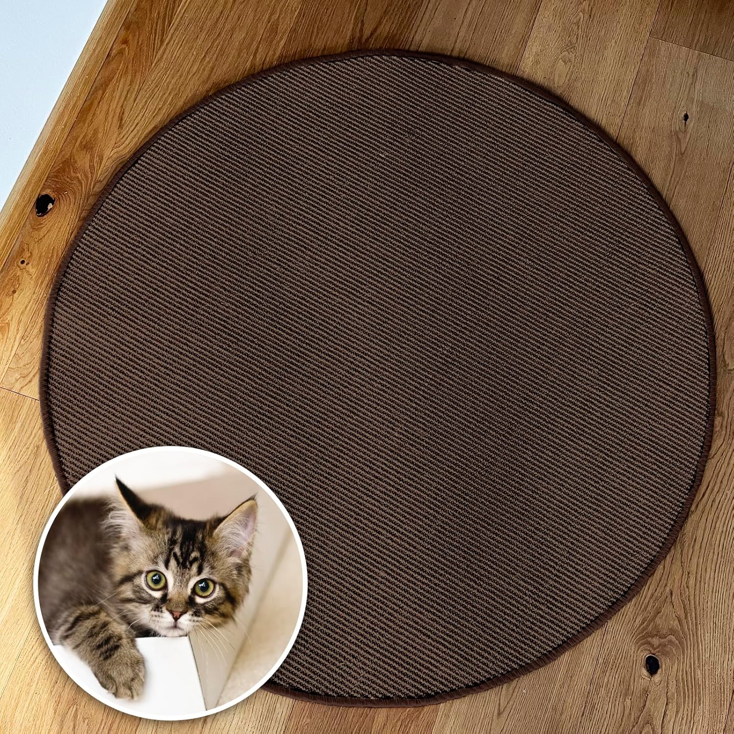 Floordirekt Katzen Kratzmatte 30 X 50 Cm Aus Natur Sisal Kratzteppich Kratzmöglichkeiten Für Katzen Kratzmöbel Für Wand Oder Boden - Robust & Waschbar, Natur