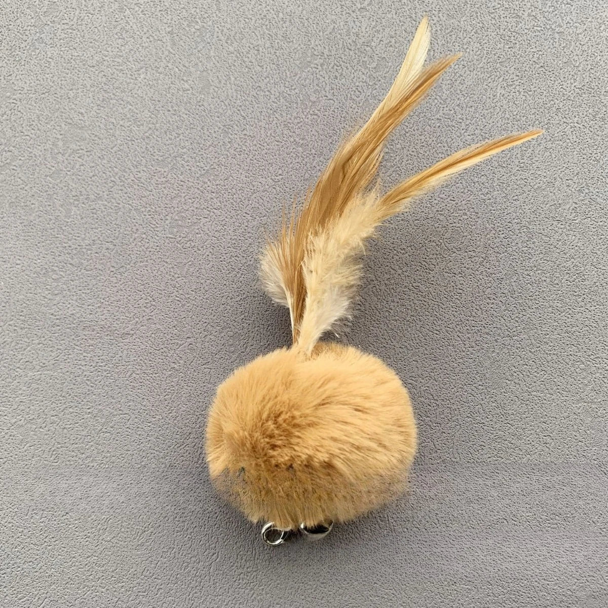 2Pcs Random Color Plush Ball Feather Cat Teaser Stick for Changing Heads Cat Toy Plush Interaction Kitty Pet Toy
