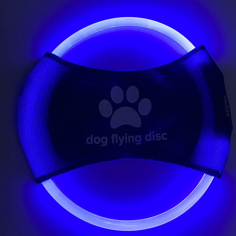 LED Hundefrisbee – Leuchtendes Wurfspielzeug für Hunde, ideal für Nacht & Training