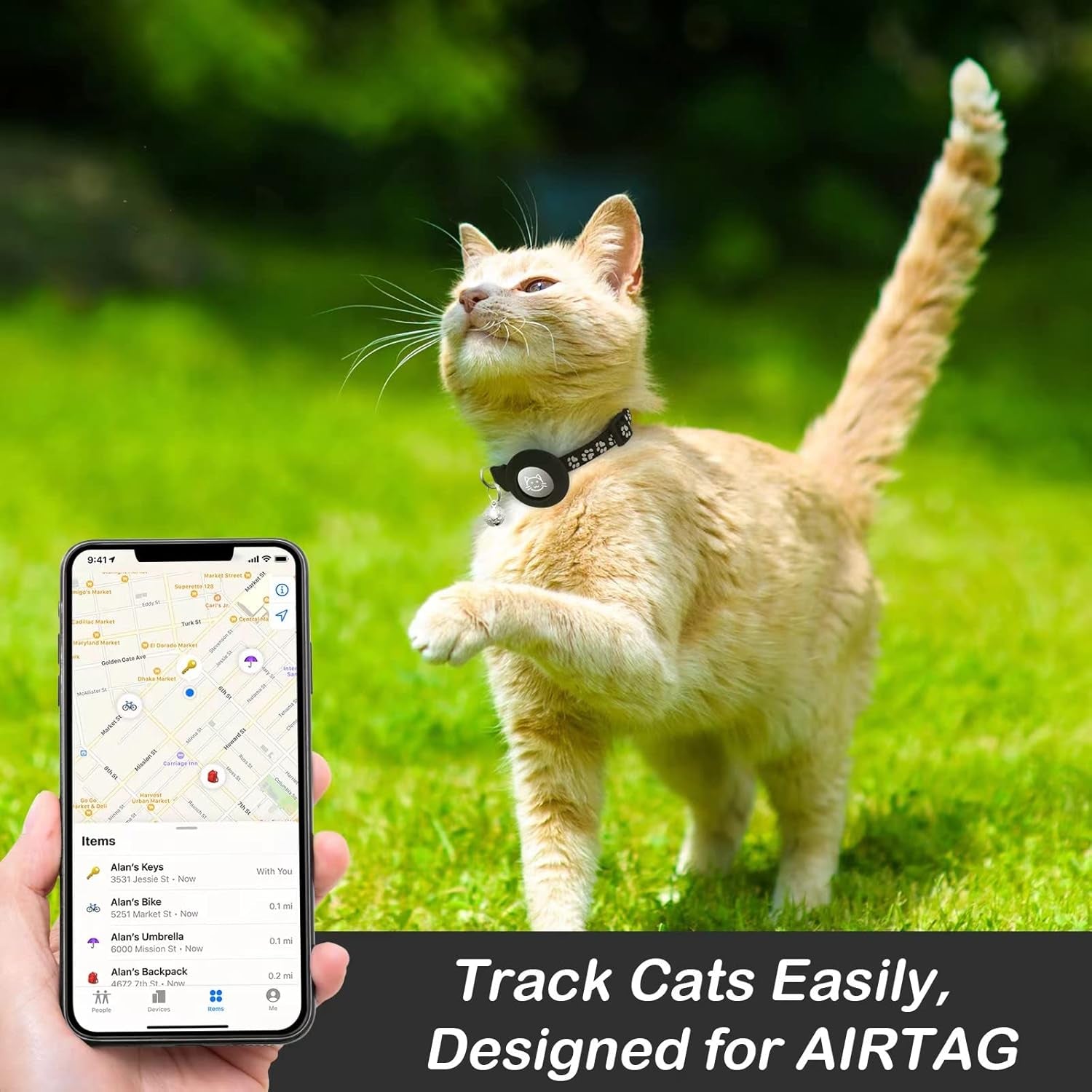 Erleben Sie die perfekte Kombination aus Stil und Sicherheit mit unserem 2er Set Katzenhalsbänder, kompatibel mit Airtag – Reflektierend, mit Sicherheitsverschluss und Glocke für Ihre Katze!