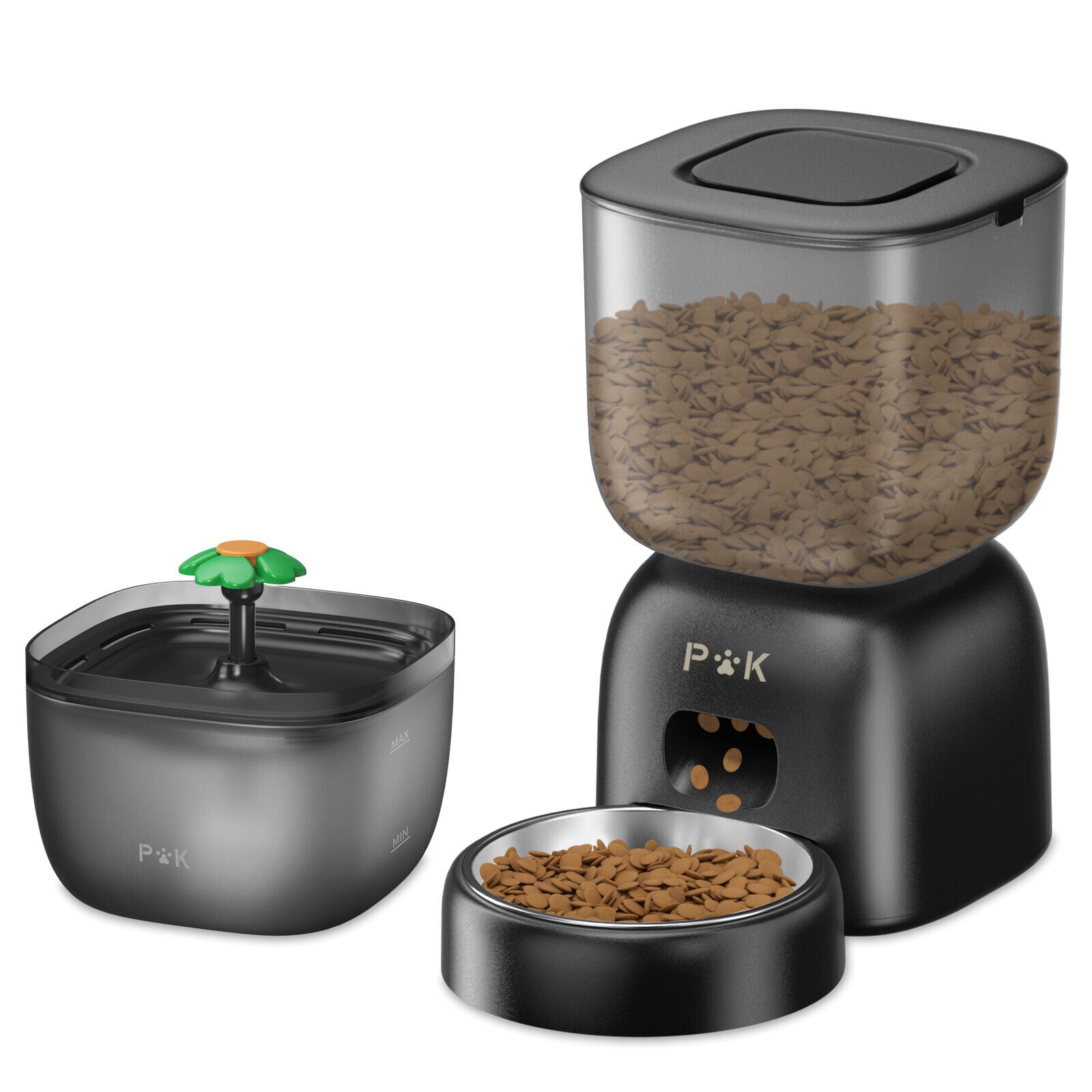 tomatischer Futter- & Wasserspender für Katzen & Hunde – Mit Filter & großer Kapazität