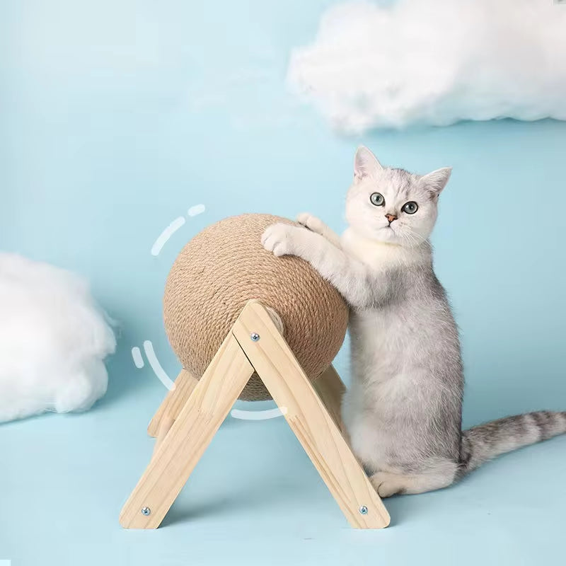🐱 Katzen-Kratzball aus Sisal – Spiel & Krallenpflege in Einem! 🧶
