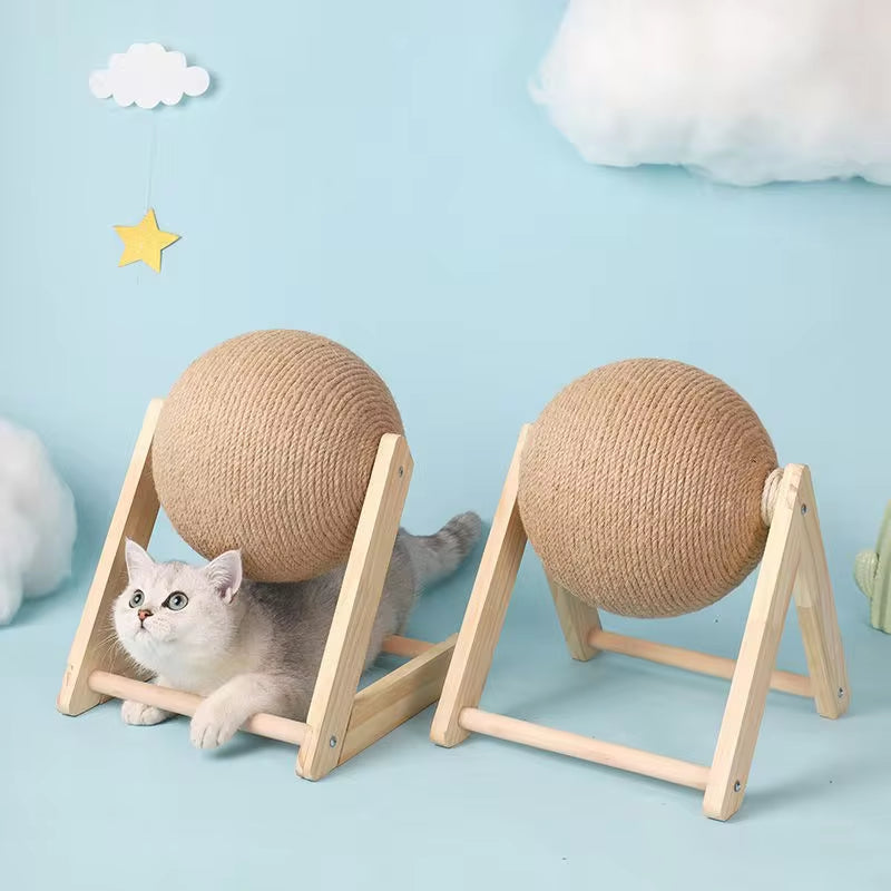 🐱 Katzen-Kratzball aus Sisal – Spiel & Krallenpflege in Einem! 🧶
